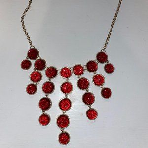 Bubble Necklace - Red & Gold